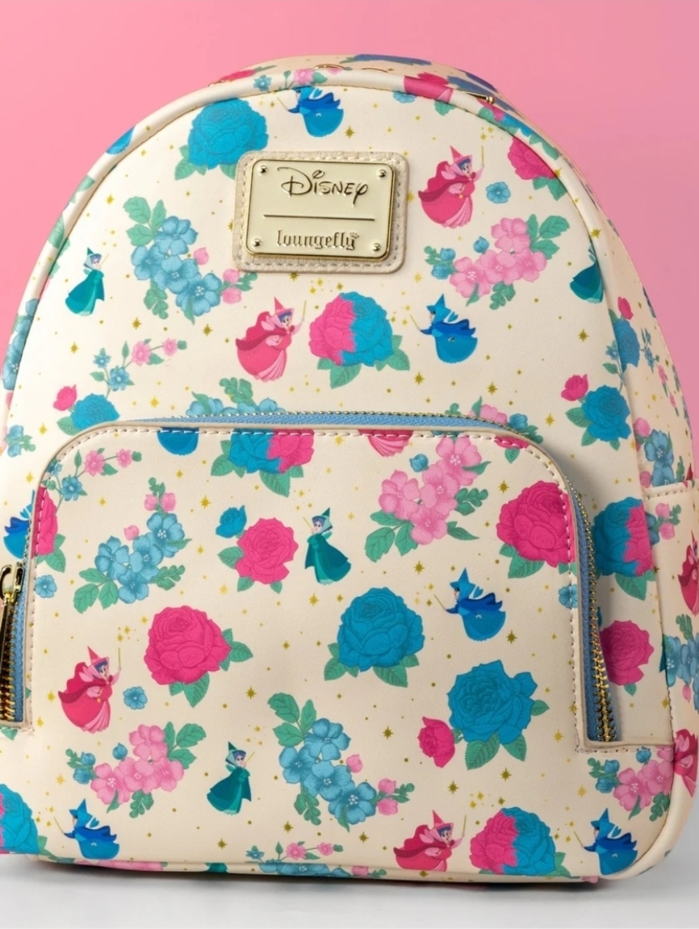 Loungefly x Disney Sleeping Beauty Floral Three Good Fairies Mini Backpack